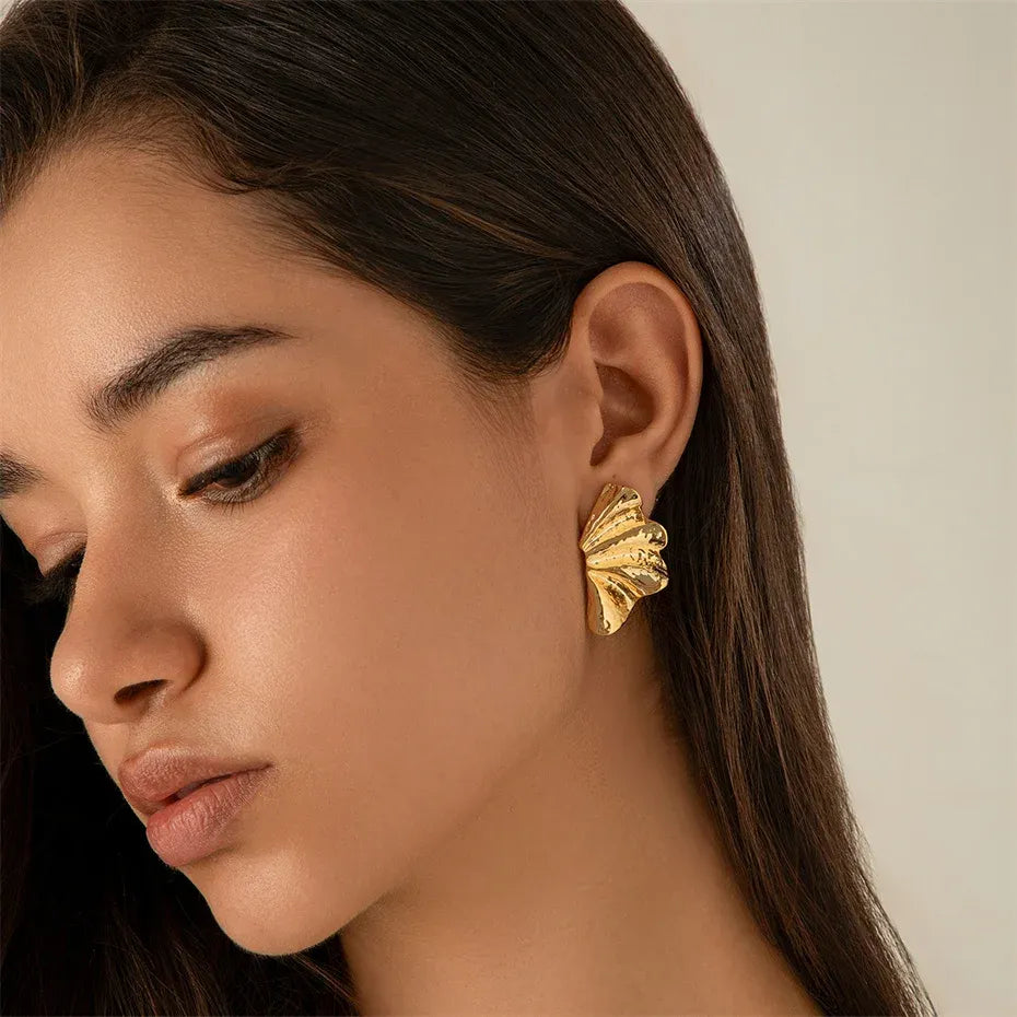 Maple Leaf Stud Earrings