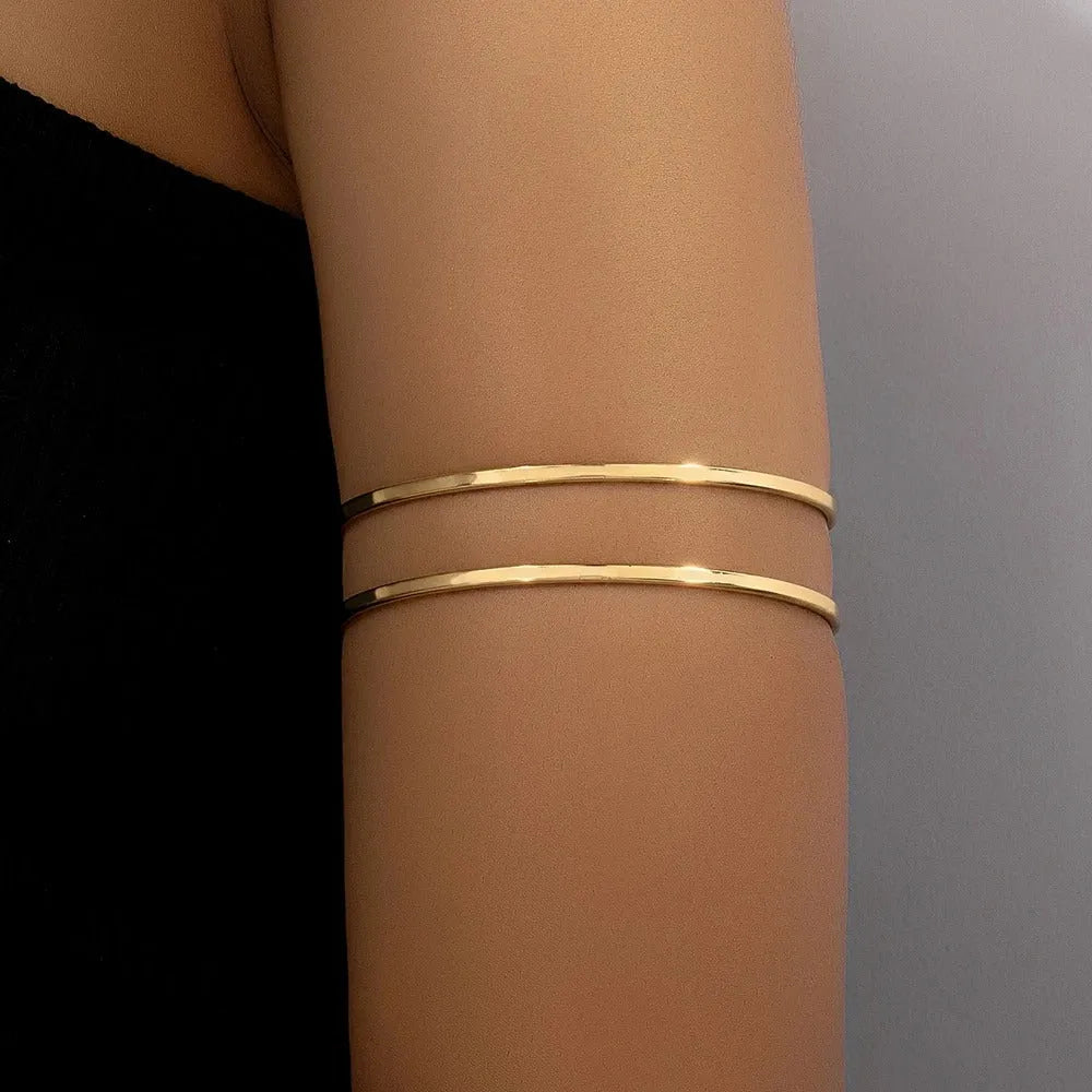 Gold Glam Adjustable Arm Cuff